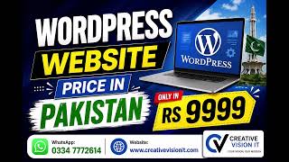 WordPress Website Price in Pakistan is RS 9999 only | Creative Vision