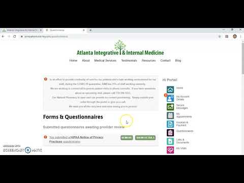 Patient Portal Login and Forms