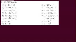 GCSE Tutorial   Expanding Double Brackets GCSE maths