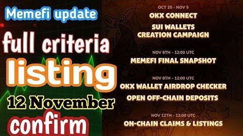 Memefi Claim Airdrop Criteria | Memefi Withdrawal 12 November | Memefi Airdrop Withdraw | Memefi..