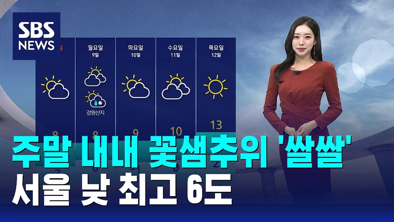 [날씨] 주말 내내 꽃샘추위 '쌀쌀'…서울 낮 최고 6도 / SBS