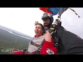 Tandem Jump of Maria at Victiria Falls. Tandem skydiving it awesom