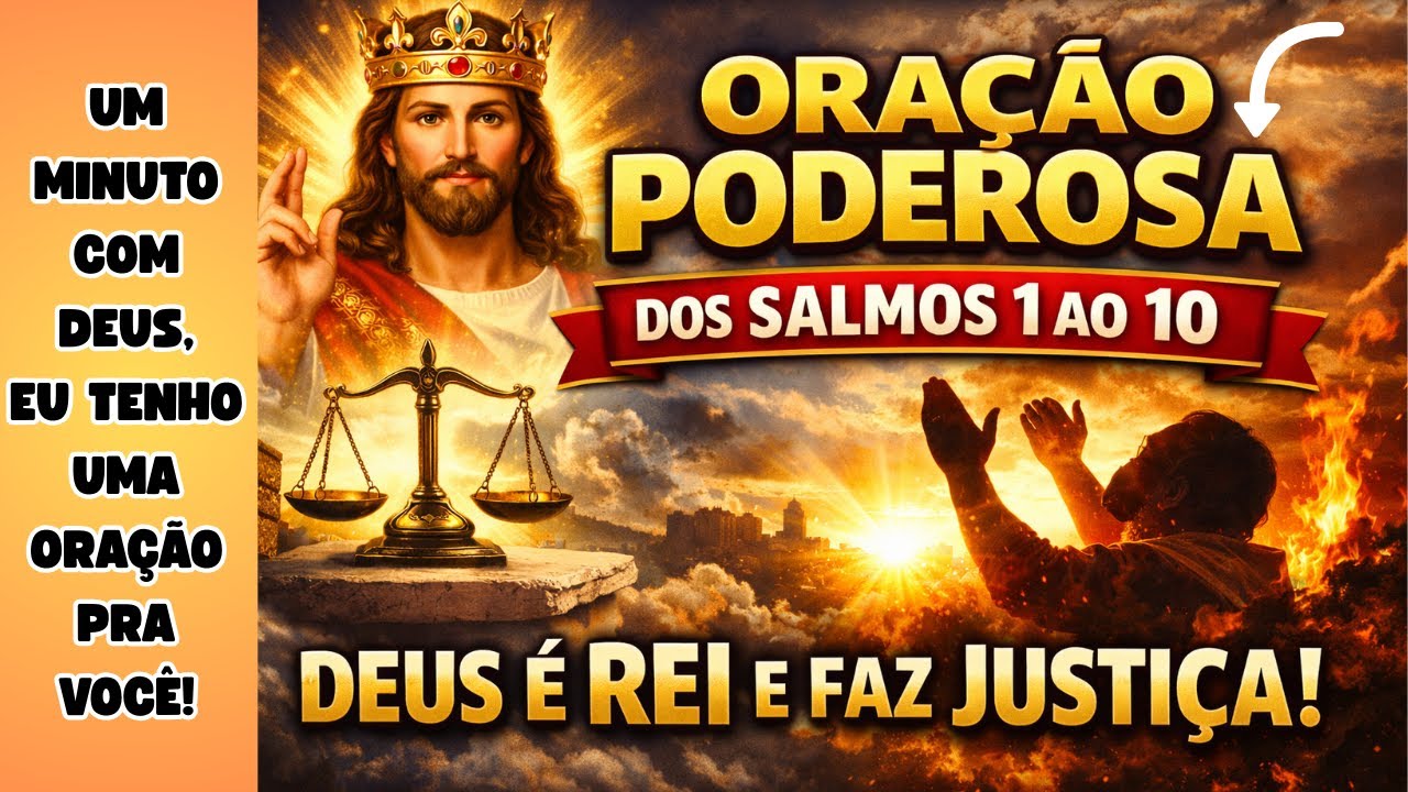 ORAÇÃO PODEROSA DOS SALMOS DE 1 A 10 DEUS É REI E FAZ JUSTIÇA 