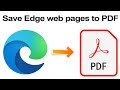 Easily Save Web Pages as PDFs in Microsoft Edge 🖥️