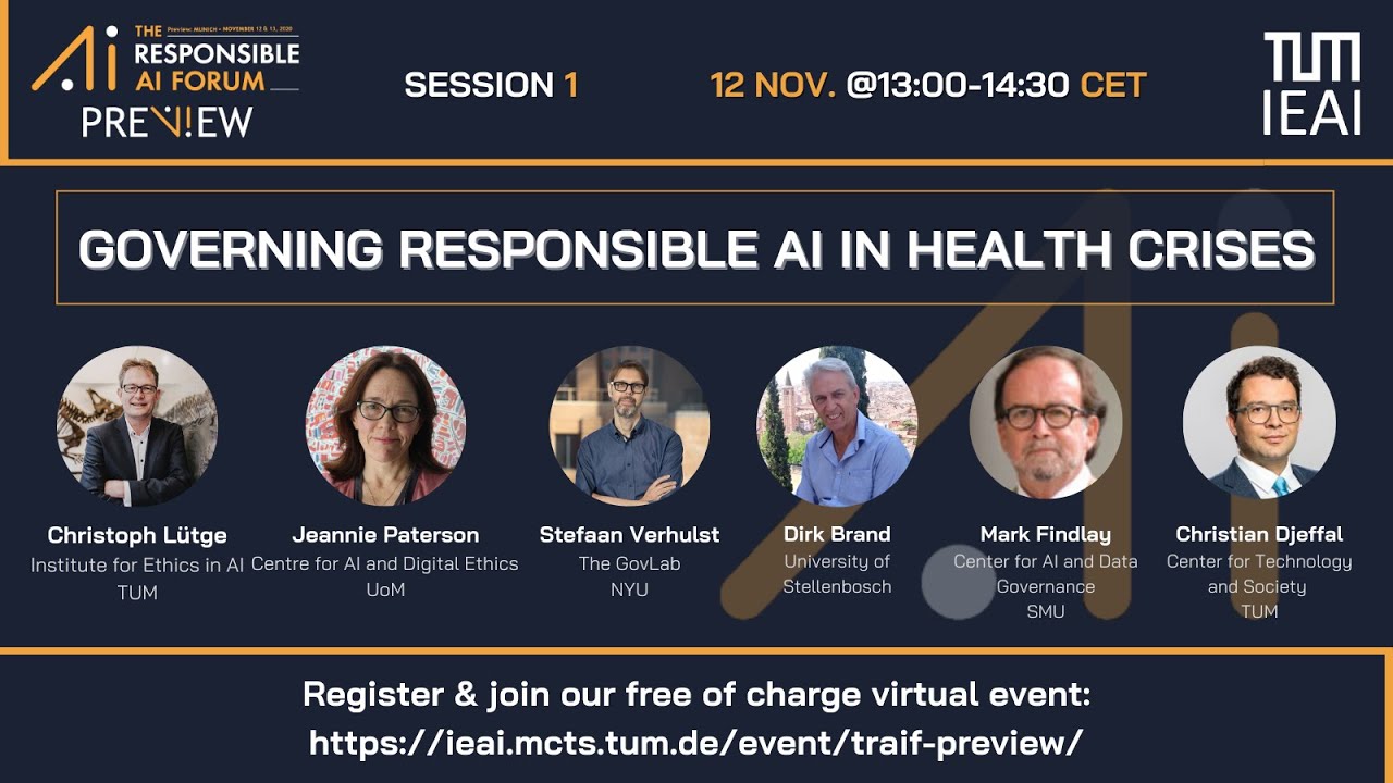 TRAIF Preview - Session 1: Welcome Note and Governance Responsible AI in Health Crises