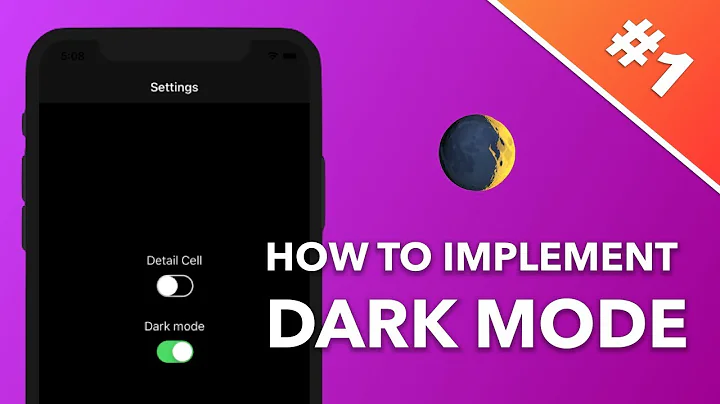 How To Implement Dark Mode 🌒  | #1