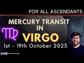 🚨For All Ascendant | 🕉Exalted Mercury Transit in Virgo | 1 - 19 October 2023 | Analysis by Punneit