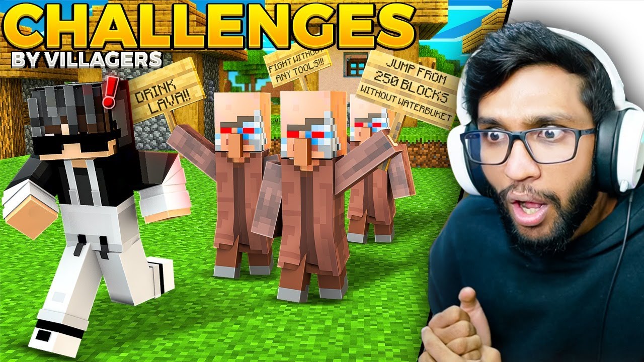 Minecraft AI Villagers Gave Me Difficult Challenges !