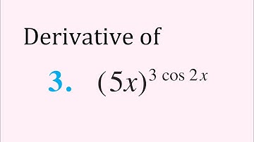 Differentiate w.r.t. x the function (5x)^(3cos2x). | derivative (5x)^2cos2x
