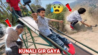Kunali Slide Se Gir Gaya 😭 | Sourav Joshi Vlogs @souravjvlogs