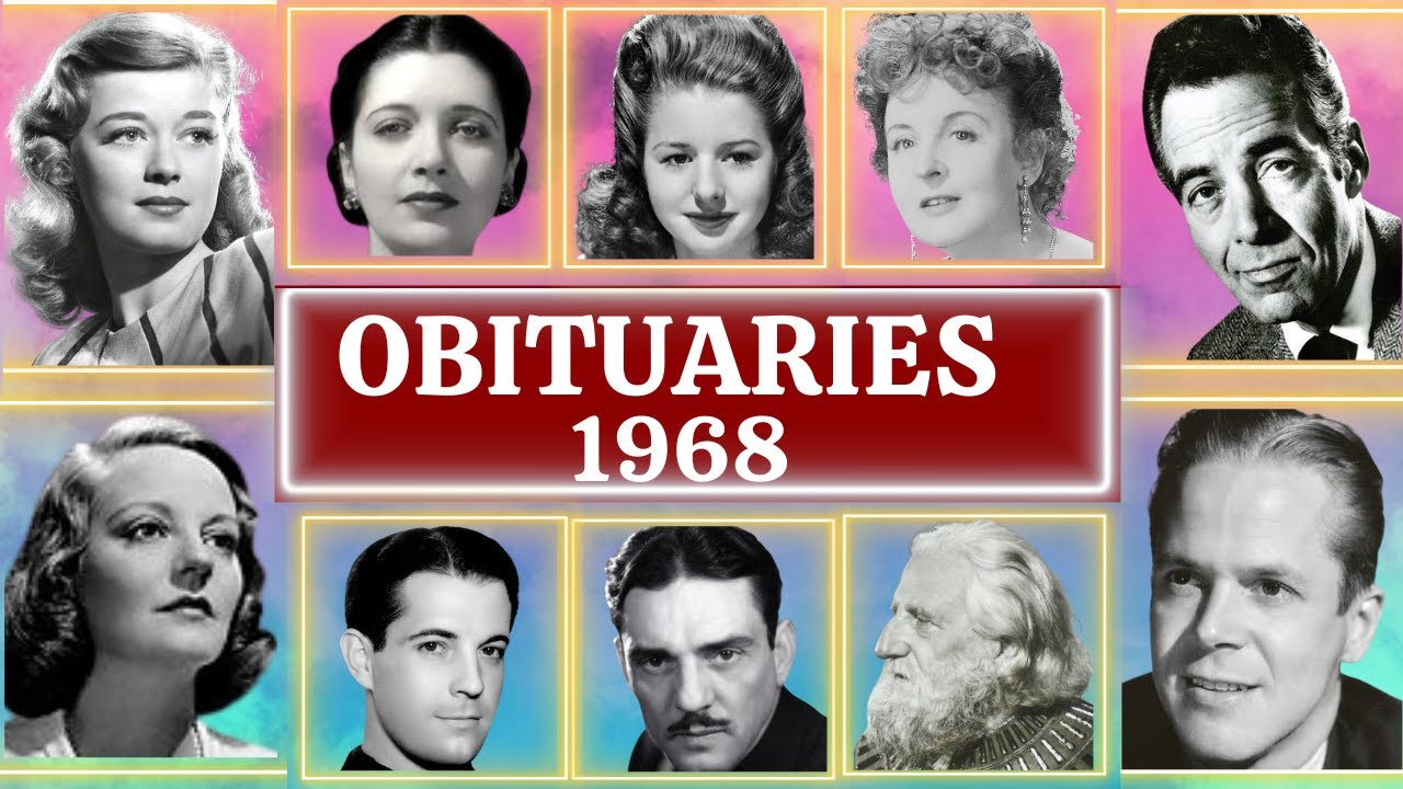 Famous Faces Who Passed Away in 1968 Part 01 OBITUARIES TV