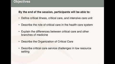 Part 1: An Introduction to Critical Care