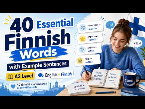 40 Essential Finnish Words for A2 Learners | Learn Finnish with Example Sentences