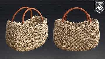 Blender Tutorial - How to Model a Wicker Bag with Curve Knots