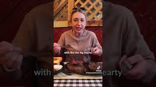 Eating Massive steak with katina // CTTO #mukbang