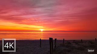 Rainbow Sunrise & Ocean Waves Sardinia | Sounds of Nature 4K ASMR Relaxing Loop for Studying