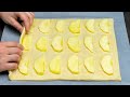 Dessert in 5 minutes! Just puff pastry and 2 apples