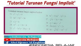 [Kalkulus] Tutorial 10 Jenis Soal Turunan Fungsi Implisit !