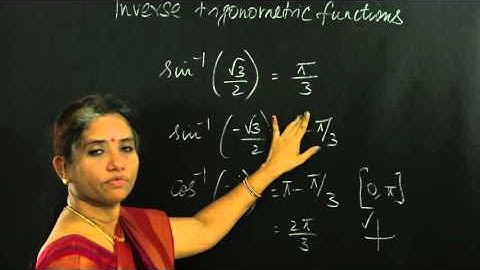 Class 12 Maths CBSE / IBDP Math/ Engineering Maths: Principal Values of Inverse Trigo Fns - 1