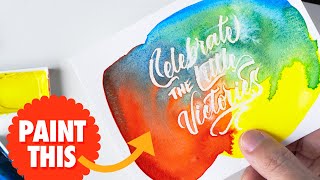 How to Paint a Radiant Colored Background (Realtime Watercolor Tutorial) screenshot 4