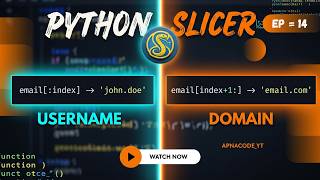 Build an Email Slicer in Python (EP 14 Beginner Project) @apnacode_yt @apnacollege @codewithharry