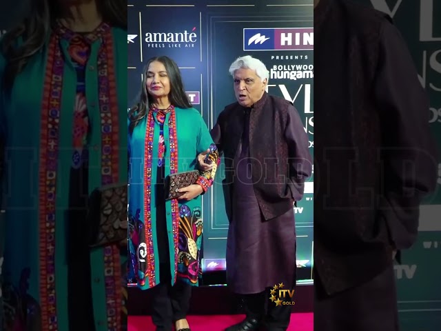 Retro Royalty: #JavedAkhtar and #ShabanaAzmi Shine at Bollywood Hungama Style Awards 2024! 🌟👫