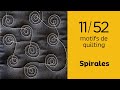 52 motifs de quilting en 2024  les spirales simples  motif 1152