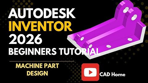 How to model machine part in Autodesk Inventor 2026 || Beginners Tutorial #cad #autodeskinventor 