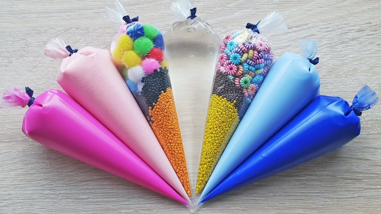 Making Slime Piping Bags Satisfying Crunchy Slime 57 YouTube