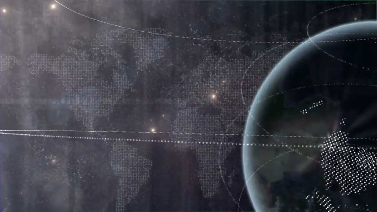 news intro background of rotating planet