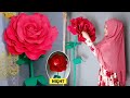 DIY Giant Standing Flower Lamp | Kreasi Lampu Bunga Mawar Jumbo dari Busa Hati | Eva foam Craft