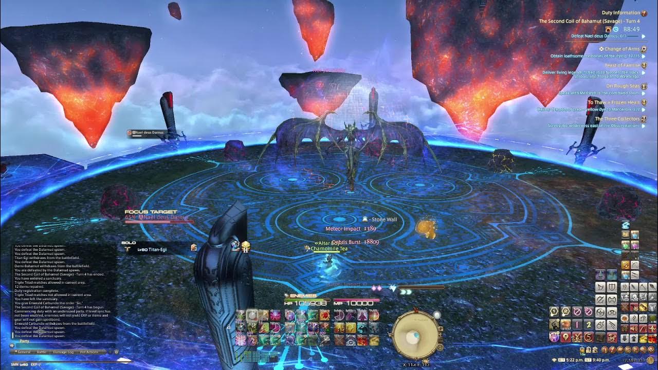 FFXIV The Second Coil of Bahamut Turn 4 Savage (T9S) Solo Kill 2m30s