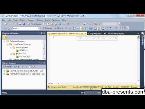 How to define colors for db connections in SQL Server Management Studio ...