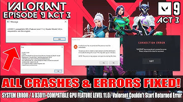 How to STOP Valorant Episode 9 Act 3 Crashing | Valorant System Error | Valorant Connection Error