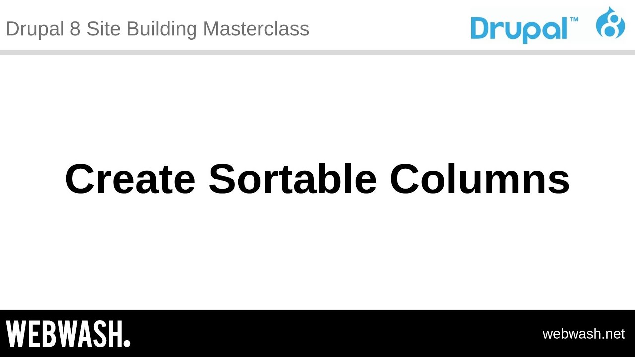 5.19 - Create Sortable Columns - YouTube