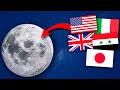 Countries colonized the moon  fun with flags