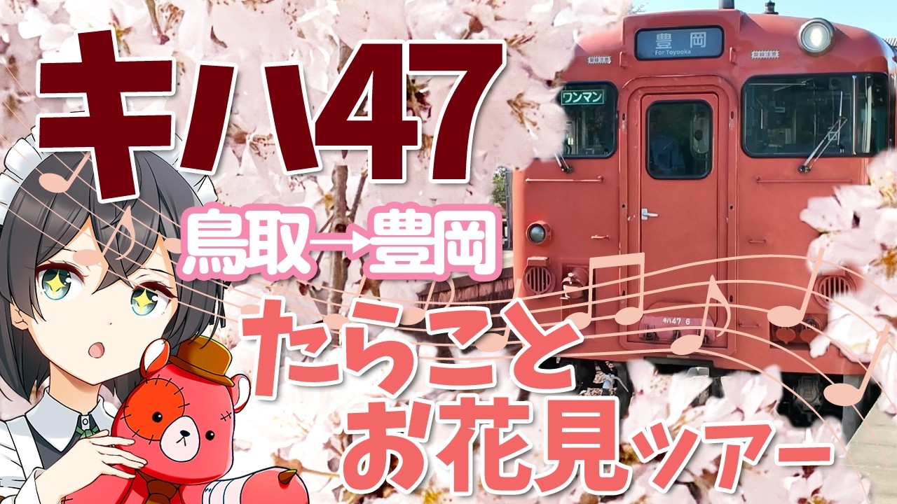 Tarako and Cherry Blossom Viewing Tour | KiHa 47 Local Train - YouTube