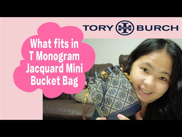 TORY BURCH T Monogram Jacquard Mini Bucket Bag