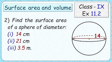 Ex:11.2 - Q.2) Find the surface area of a sphere of diameter: (i) 14cm  (ii) 21cm   (iii) 3.5m.
