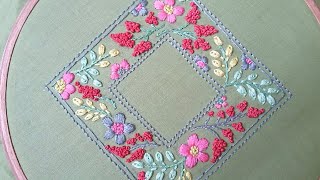 Hand embroidery, Square pattern