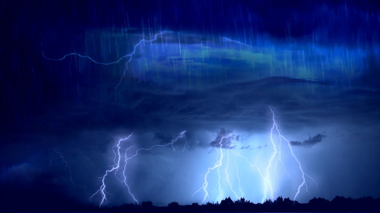 Sonido de Lluvia fuerte y truenos para dormir, 4 Horas Tormenta fuerte ...