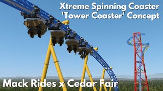 Cedar Point/Kings Island Tower Coaster [Concept] | Mack Rides Xtreme Spinning Coaster | NoLimits 2