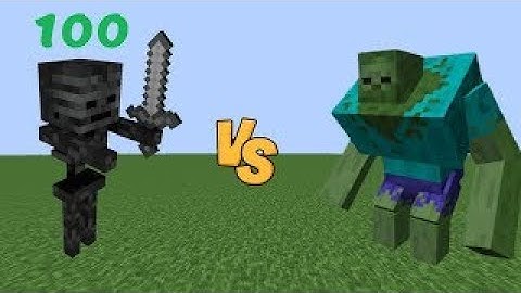 100 Wither Skeleton Vs Mutant Zombie | Minecraft mob battle | Minecraft arena