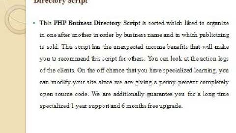 PHP Business Directory Script, PHP Web Directory Script