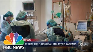 Massachusetts Field Hospital Begins To Receive Covid Patients | NBC Nightly News