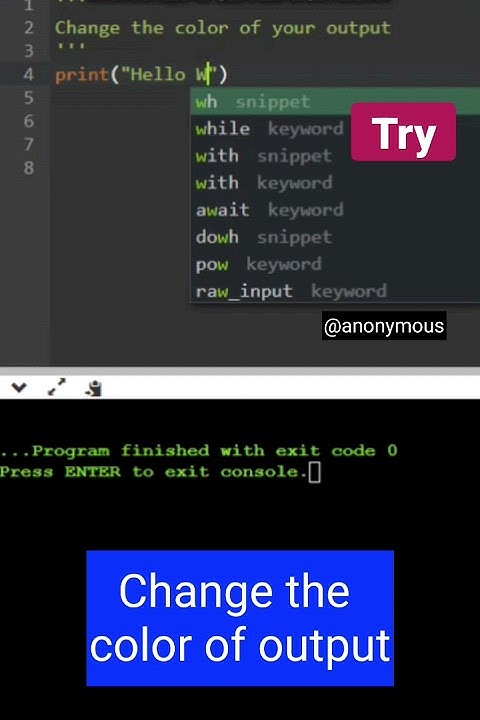 Can you change the text color?| Python Script| Change script output ...