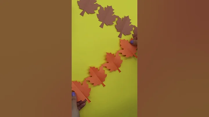 DIY Leaf Garland 🍁 #shorts #fall #leaves