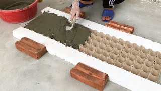 : Creative Ideas Between Cement And Egg Tray - Amazing Succulents Garden Decor Ideas