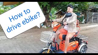 Paano mag drive ng ebike (Tagalog) Part1