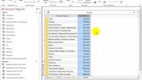 Creating Parameter and CrossTab Queries in MS Access